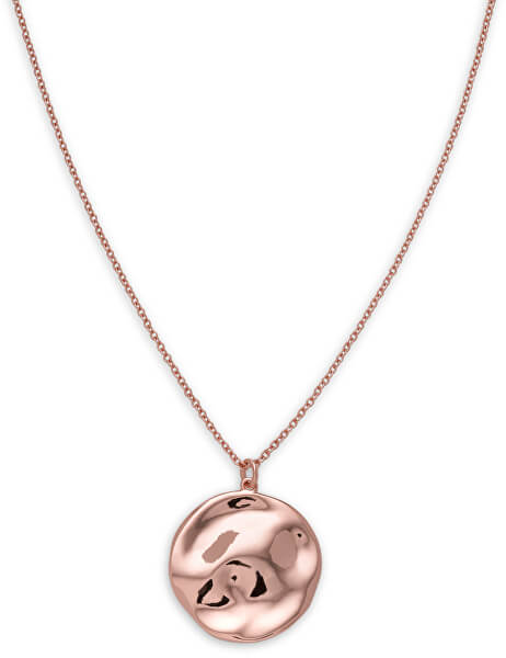 Růžově pozlacený ocelový náhrdelník Iggy JTXCR-J079