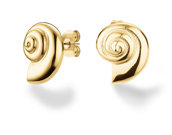Eleganti orecchini placcati in oro Conchiglia Essentials JESSG-J822