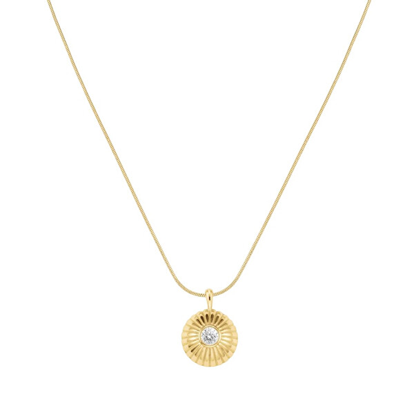Třpytivý pozlacený náhrdelník s přívěskem Solitaire JNBCG-J1206