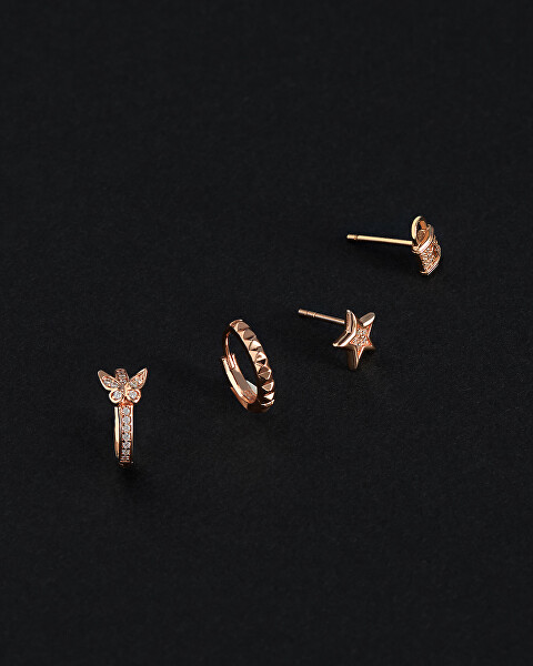 Bronze Single Ohrring Schmetterling RZO060