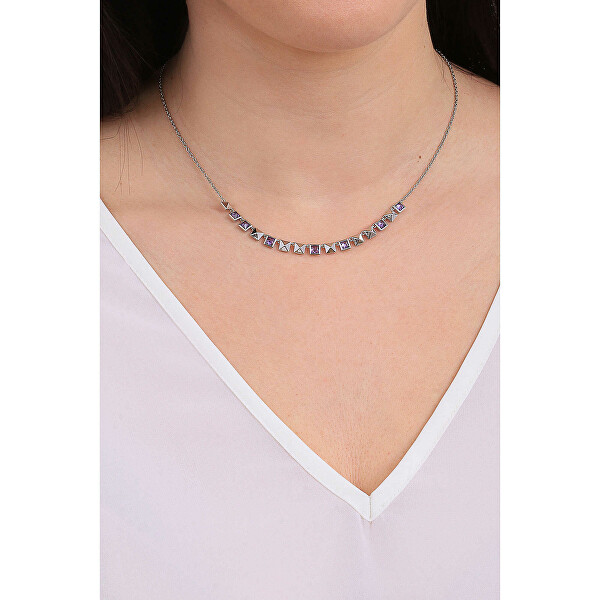 Elegantní stříbrný náhrdelník se zirkony Cubica RZCU65