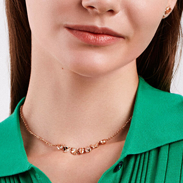 Verspielte vergoldete Halskette mit Ornamenten Gaia RZGA08