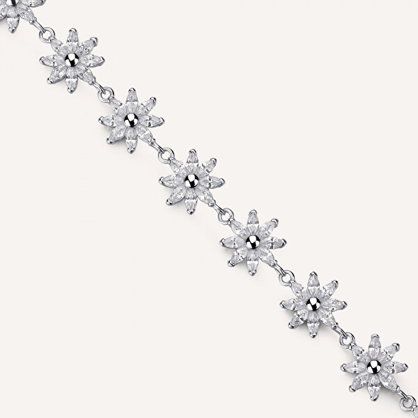 Květinový náramek s kubickými zirkony Gaia RZGA69
