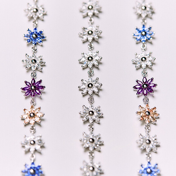 Květinový náramek s kubickými zirkony Gaia RZGA69