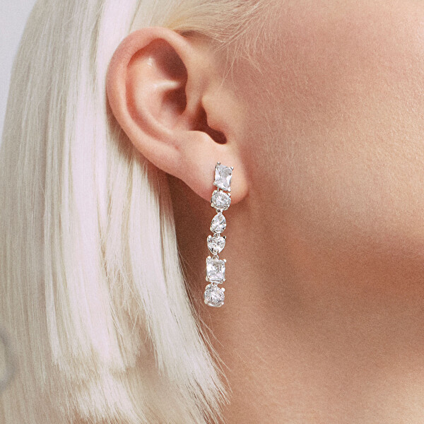 Luxusní stříbrné náušnice s čirými zirkony Gemma RZGE27
