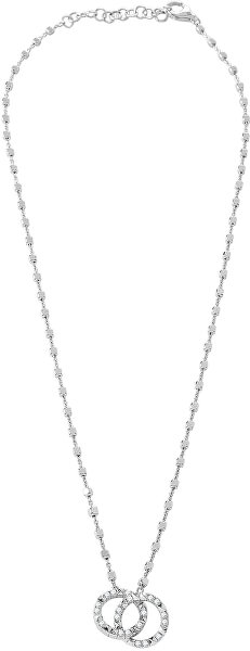 Moderné strieborný náhrdelník so zirkónmi cubic RZC040