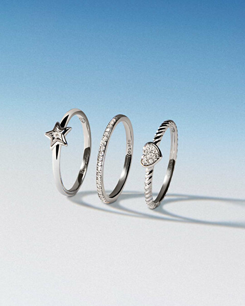 Romantický stříbrný prsten se zirkony Allegra RZA017
