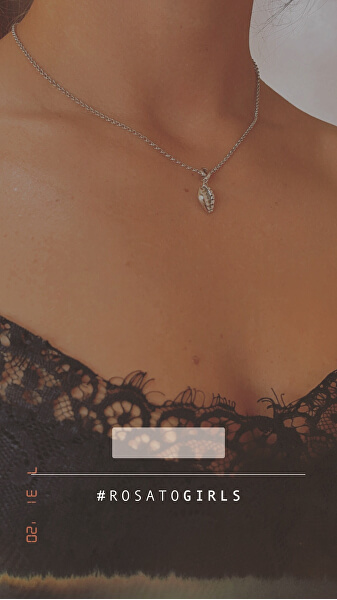 Strieborný náhrdelník s krúžkom na prívesky Storie RZC005