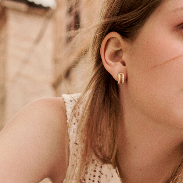 Stylové kruhové náušnice se zirkony Bianca RZBI72