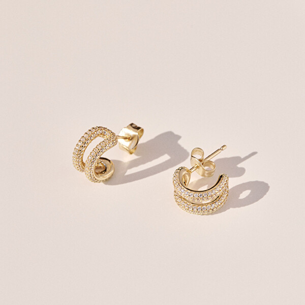 Stylové kruhové náušnice se zirkony Bianca RZBI72