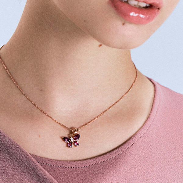 Úchvatný pozlacený přívěsek Motýlek Storie RZLE089