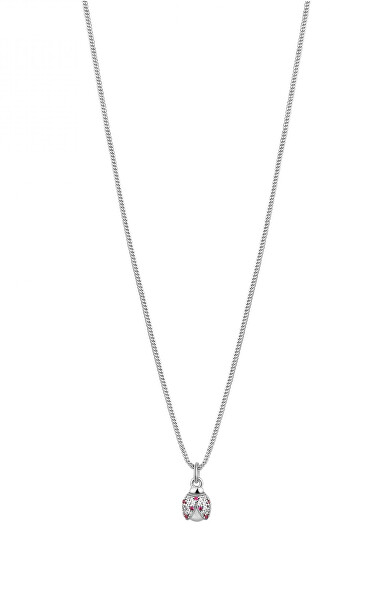 Hravý stříbrný náhrdelník s beruškou Allegra RZAL021 (řetízek, přívěsek)