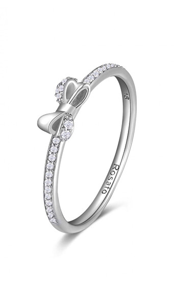 Krásný stříbrný prsten s mašličkou Allegra RZA025