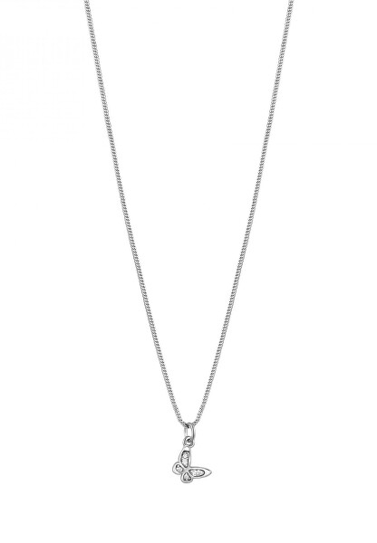 Něžný stříbrný náhrdelník s motýlem Allegra RZAL033 (řetízek, přívěsek)