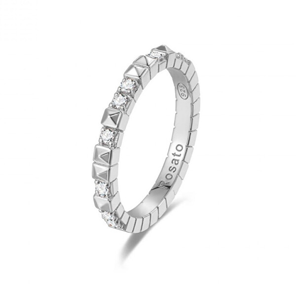 Originální stříbrný prsten se zirkony Cubica RZA011