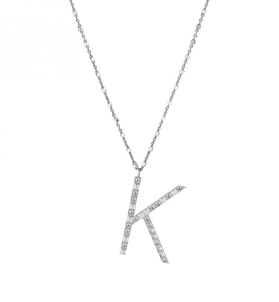 Stříbrný náhrdelník s přívěskem K Cubica RZCU11 (řetízek, přívěsek)