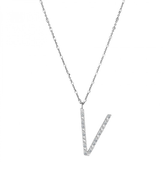 Strieborný náhrdelník s príveskom V Cubica RZCU22 (retiazka, prívesok)