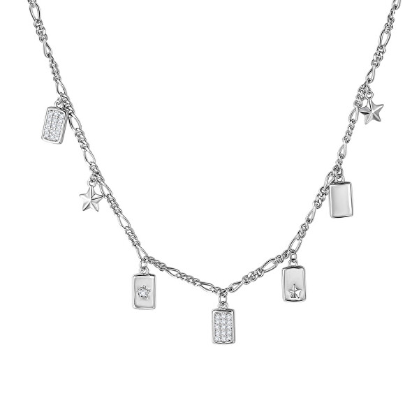Strieborný náhrdelník s príveskami Futura RZFU01