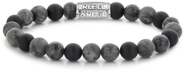 Gyöngy karkötő szürke Grey Rocks RR-80069-S