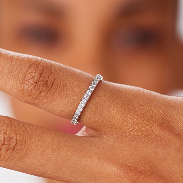 Dámský ocelový prsten se zirkony Dazzly SDZ157