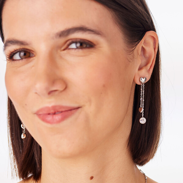 Dlouhé ocelové náušnice s přívěsky Aurora SAR70