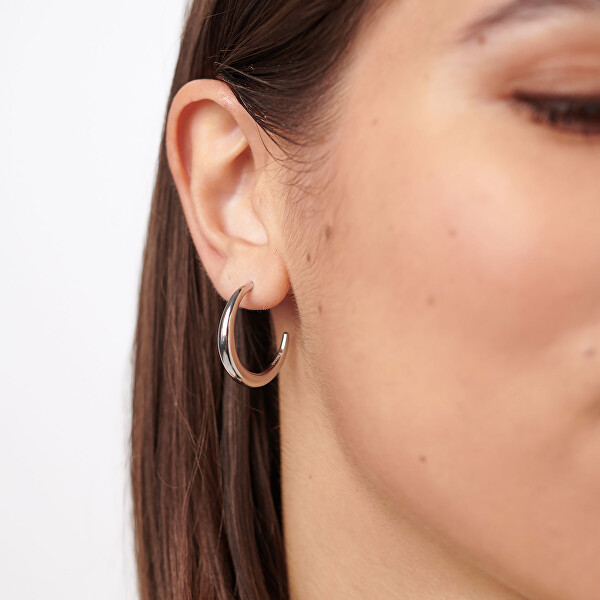 Kruhové ocelové náušnice Chunky SHK122