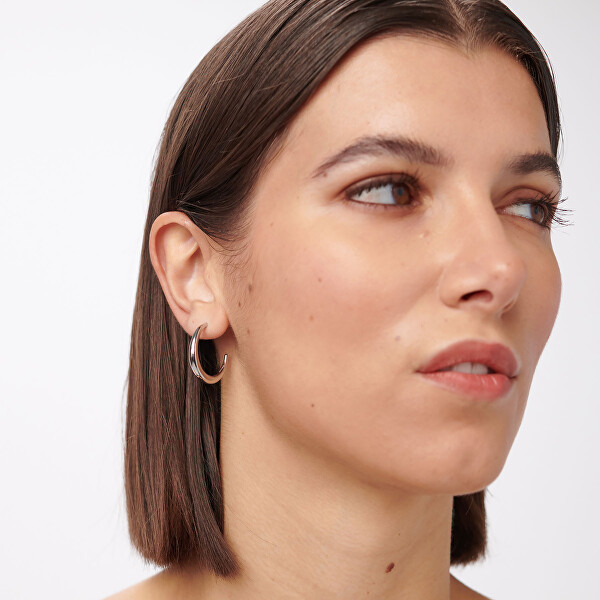 Kruhové ocelové náušnice Chunky SHK122