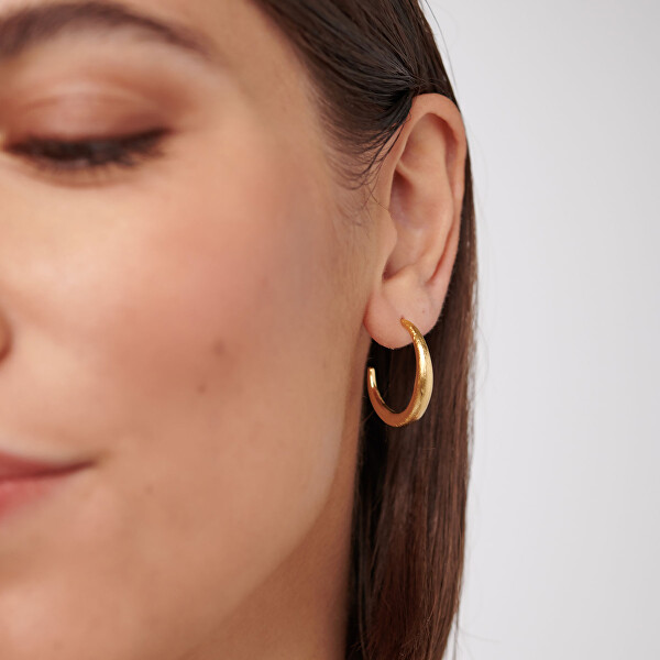 Kruhové pozlacené náušnice Chunky SHK123