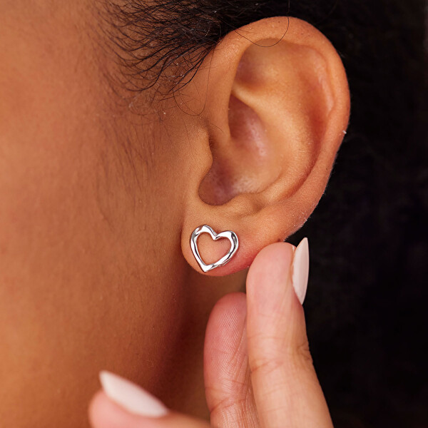 Luxusní ocelové náušnice ve tvaru srdce Emotion SMO21