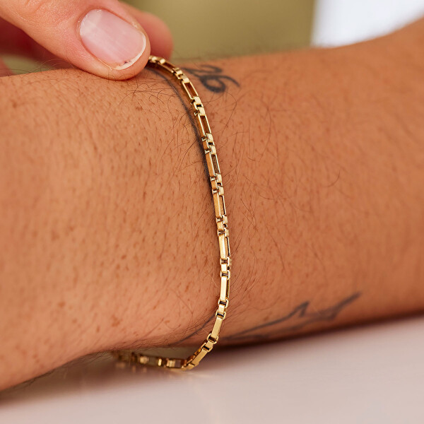 Luxusní pozlacený náramek z oceli Ripple SRP96