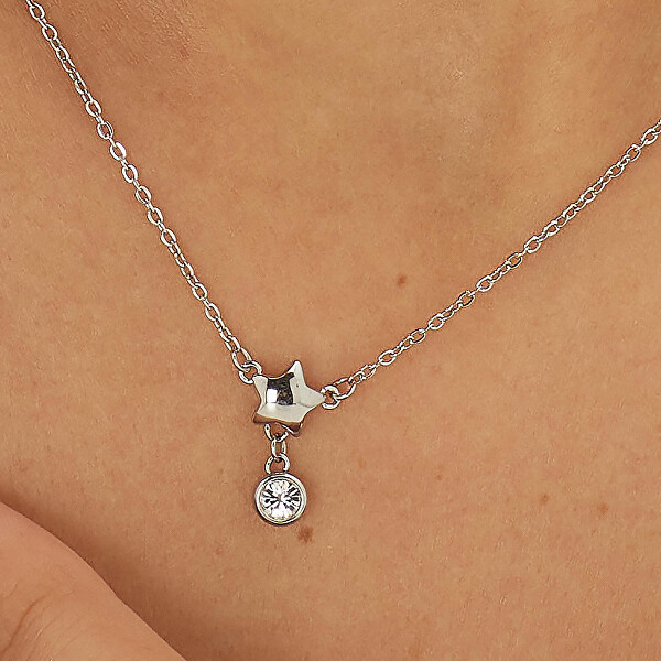 Ocelový náhrdelník s krystalem Luce SCE21