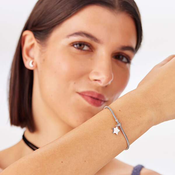 Moderní ocelový náramek s hvězdou Click SCK287