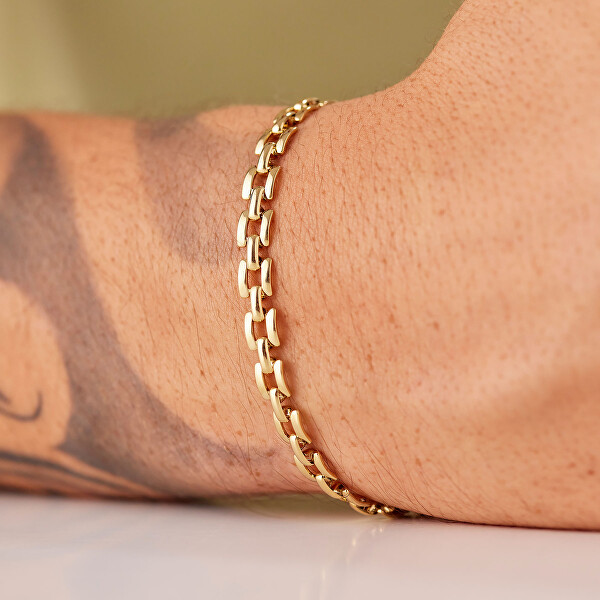 Moderní pozlacený náramek Ripple SRP98