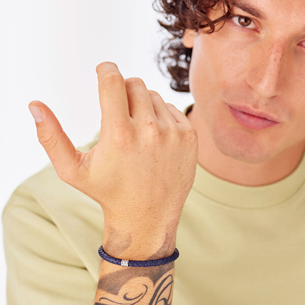 Modrý kožený náramek Nomad SNO13