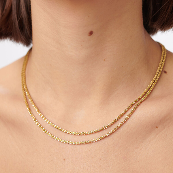 Nádherný pozlacený dvojitý náhrdelník Chunky SHK105