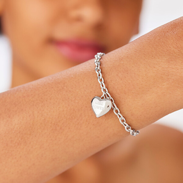Ocelový náramek s textem Girl power Be My Always SBM98