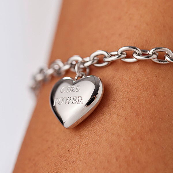 Ocelový náramek s textem Girl power Be My Always SBM98