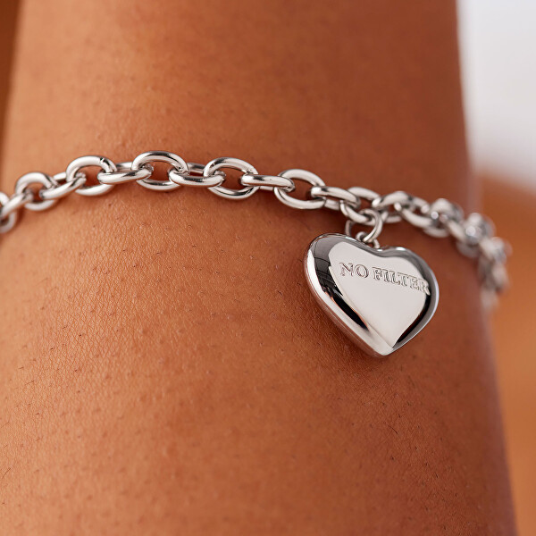 Ocelový náramek s textem No filter Be My Always SBM97