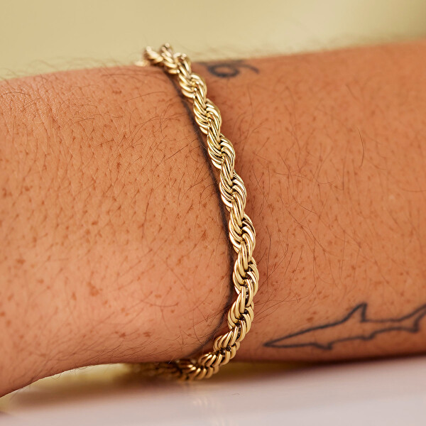 Pozlacený náramek z oceli Valis Ripple SRP93