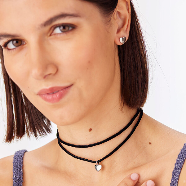 Náhrdelník s ocelovým přívěskem Srdce Click SCK278