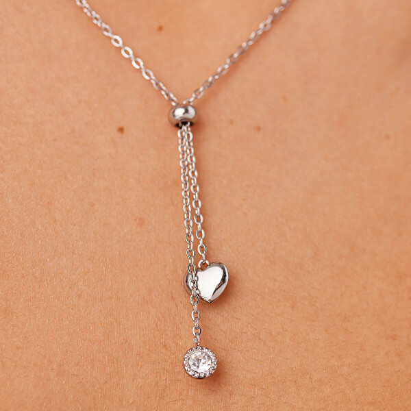 Romantický náhrdelník z oceli Aurora SAR59