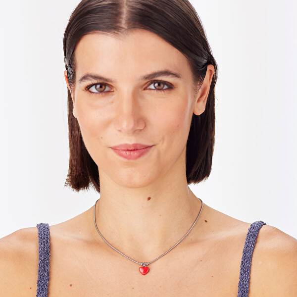 Romantický ocelový náhrdelník Srdce Click SCK284