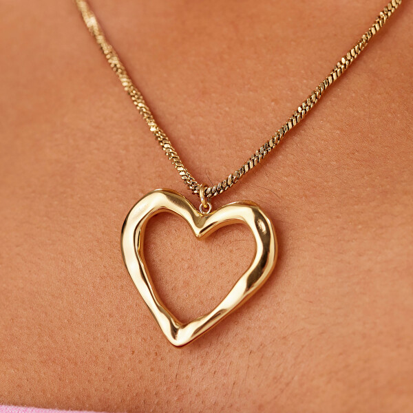 Romantický pozlacený náhrdelník se srdíčkem Emotion SMO02