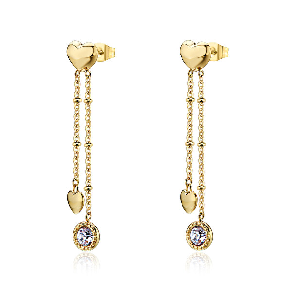 Dlouhé pozlacené náušnice s přívěsky Aurora SAR71