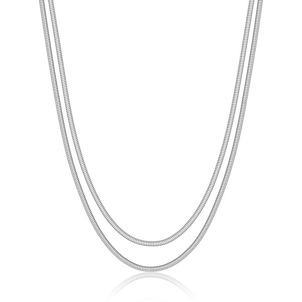 Dvojitý luxusní náhrdelník z oceli Hádek Chunky SHK110