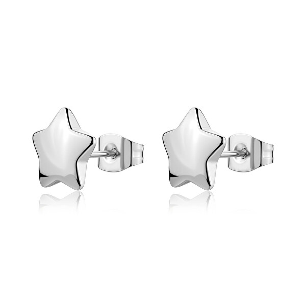 Elegantní hvězdicové náušnice z oceli CLICK SCK297