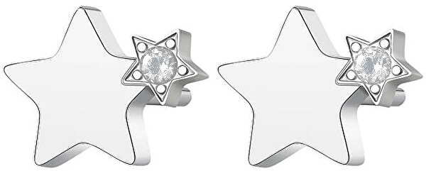 Elegantní ocelové náušnice s krystaly CLICK SCK45