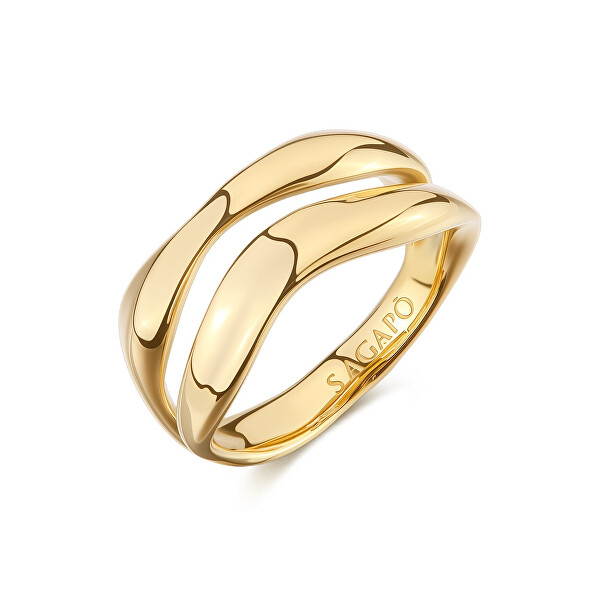 Elegantní prsten z pozlacené oceli Emotion SMO32