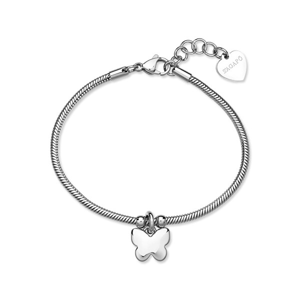 Jemný náramek s přívěskem motýla Click SCK293