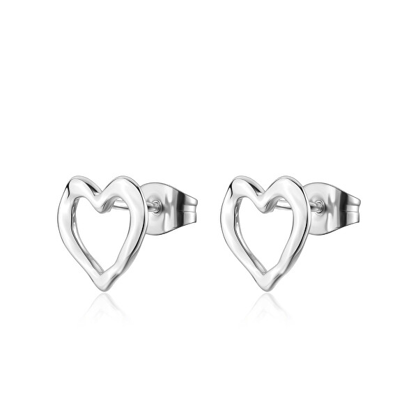 Luxusní ocelové náušnice ve tvaru srdce Emotion SMO21